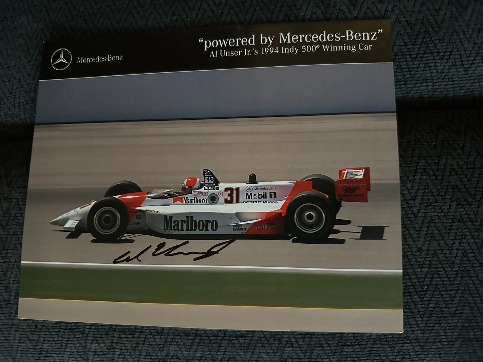 Al Unser Jr Promo Card Signed Hero Card Indianapolis 500 Indy Car
