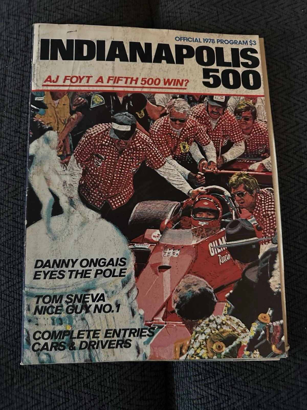 1978 INDY 500 PROGRAM WINNER AL UNSER INDIANAPOLIS USED CONDITION AJ FOYT COLLECTIBLE MEMORABILIA