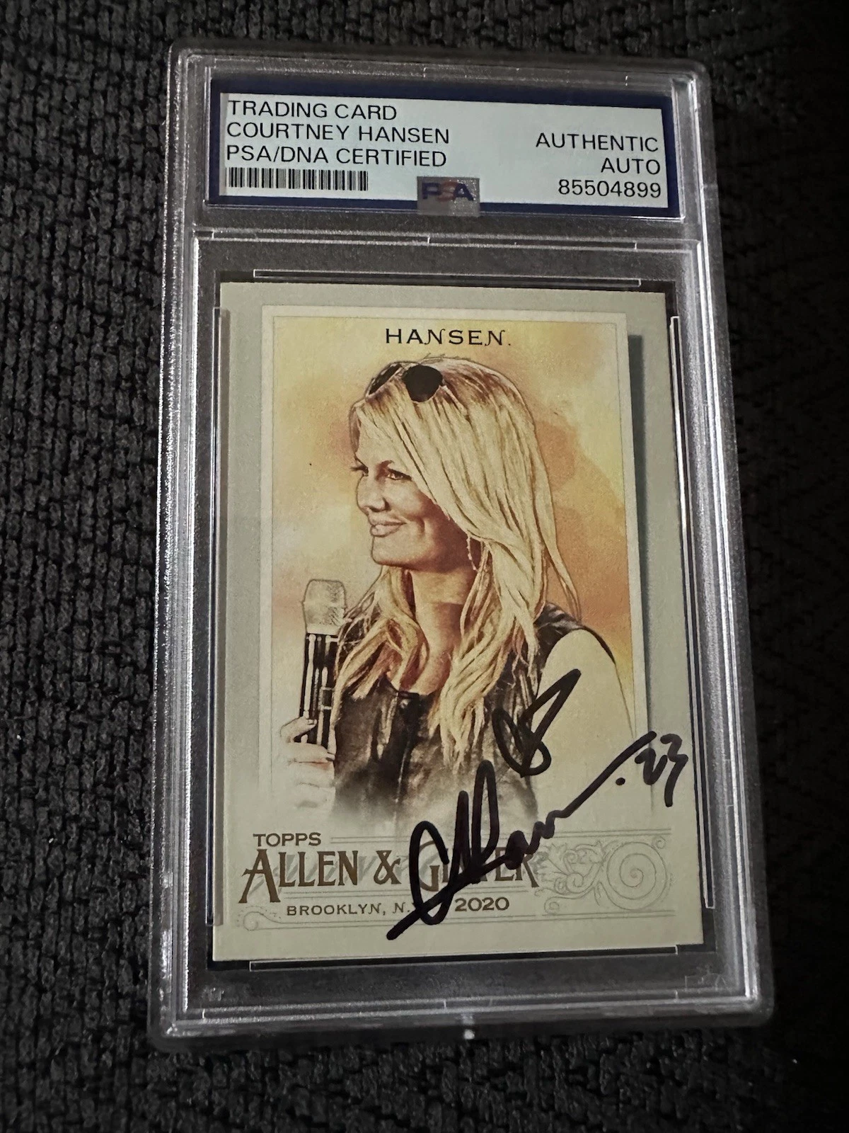 Courtney Hansen Signed 2020 Allen & Ginter #288 Card PSA /DNA Slab COA