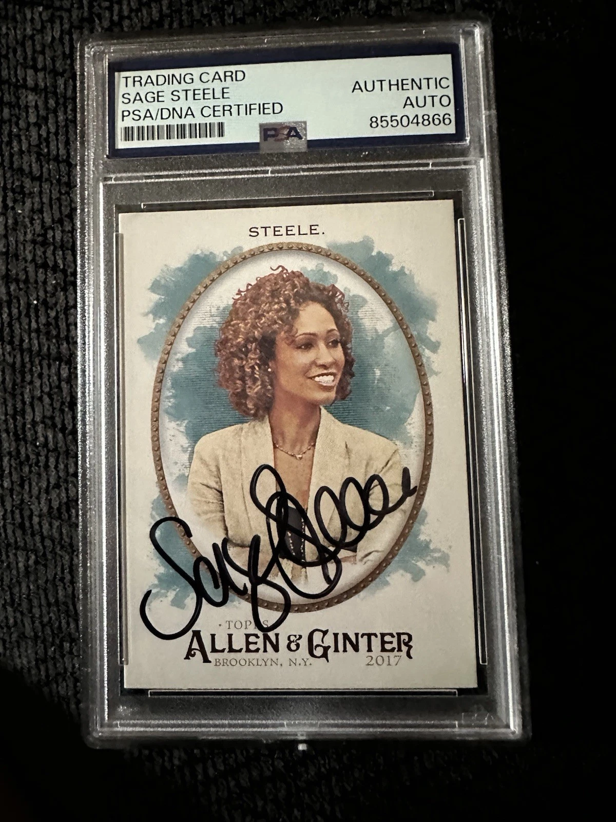 Sage Steele Signed 2017 Allen & Ginter #249 Card PSA /DNA Slab COA