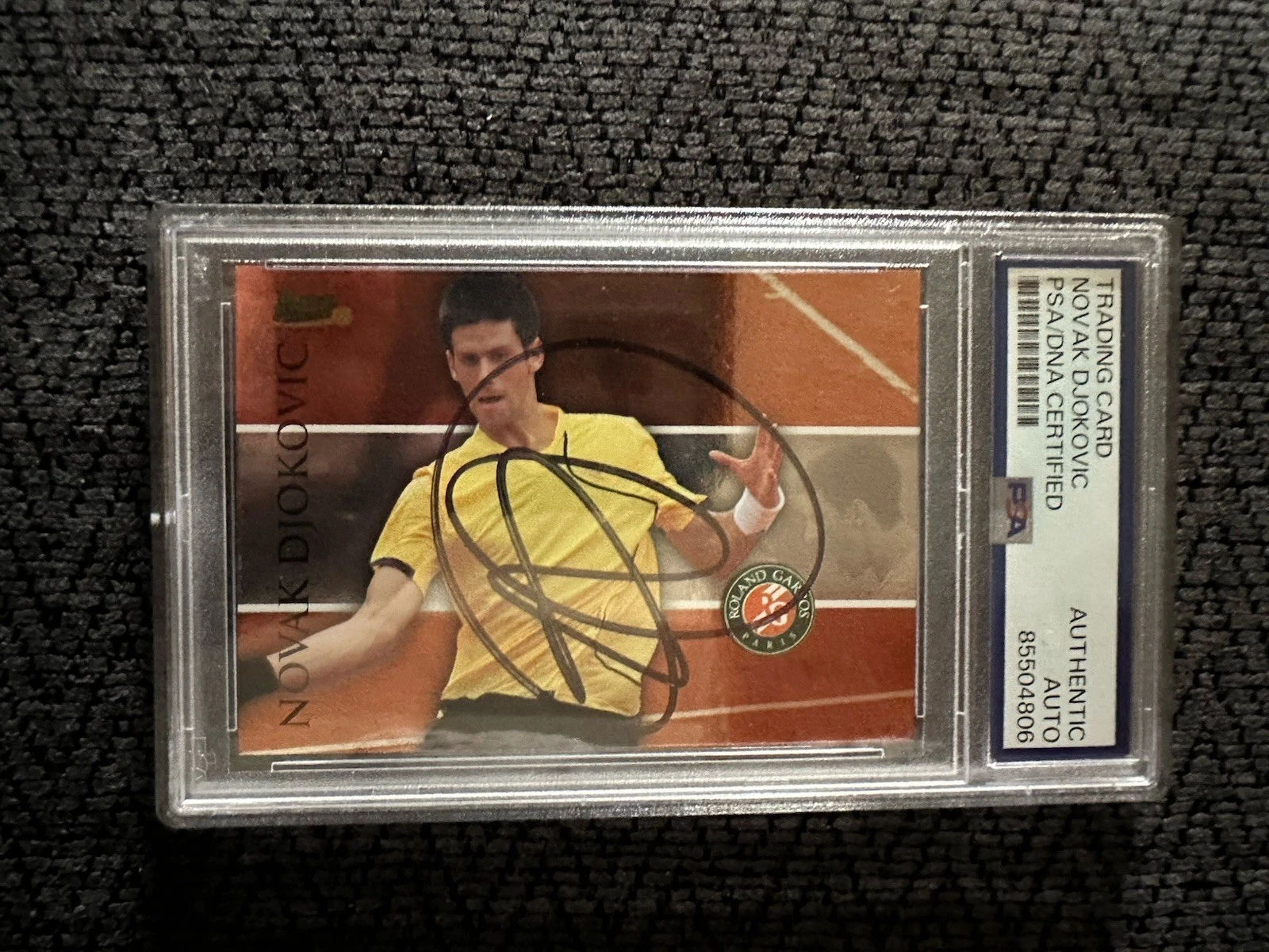 Novak Djokovic Signed 2008 Ace Card #RG-17 PSA /DNA Slab COA