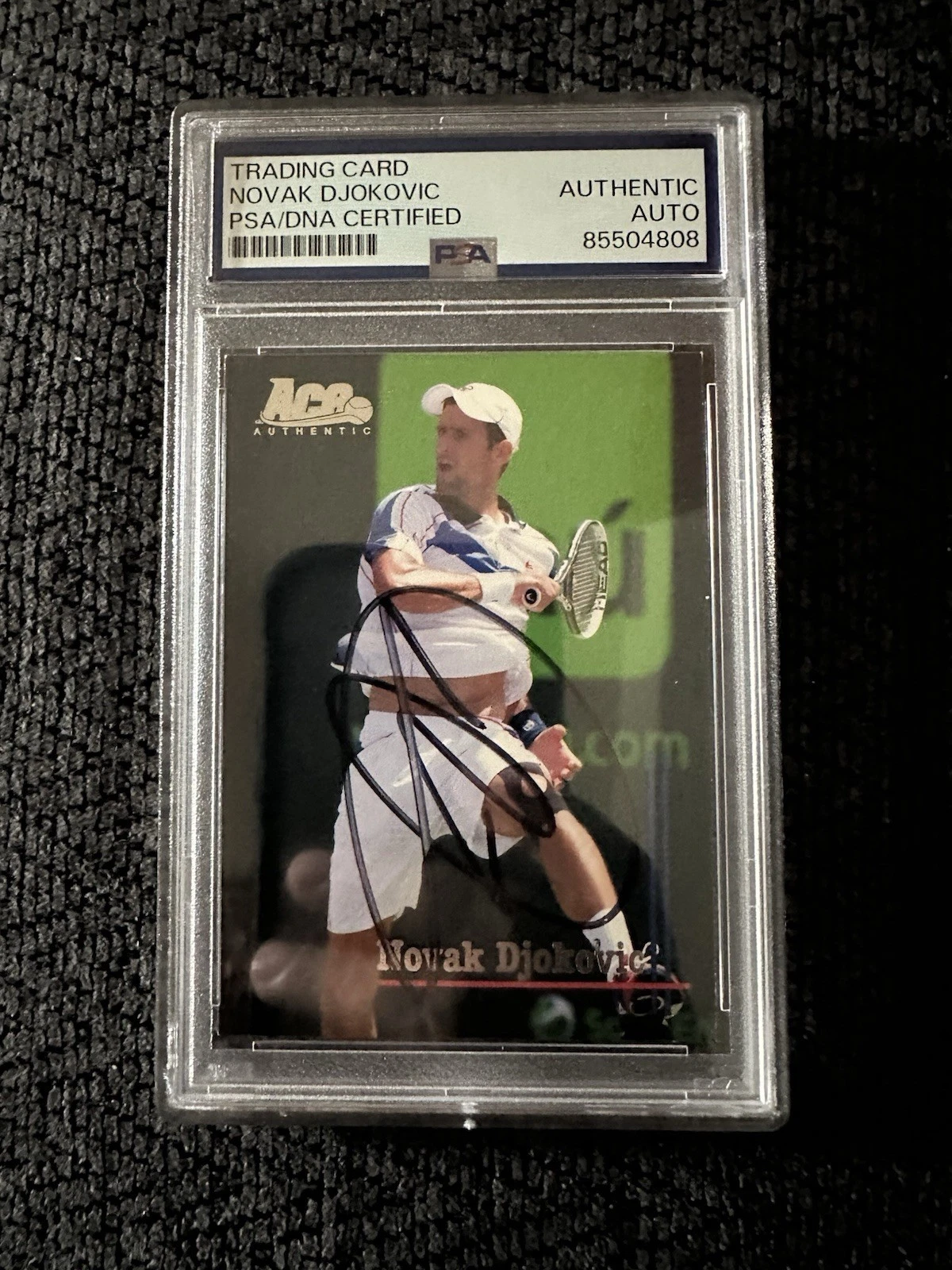 Novak Djokovic Signed 2011 Ace Tennis Trading Card #79 PSA /DNA Slab COA
