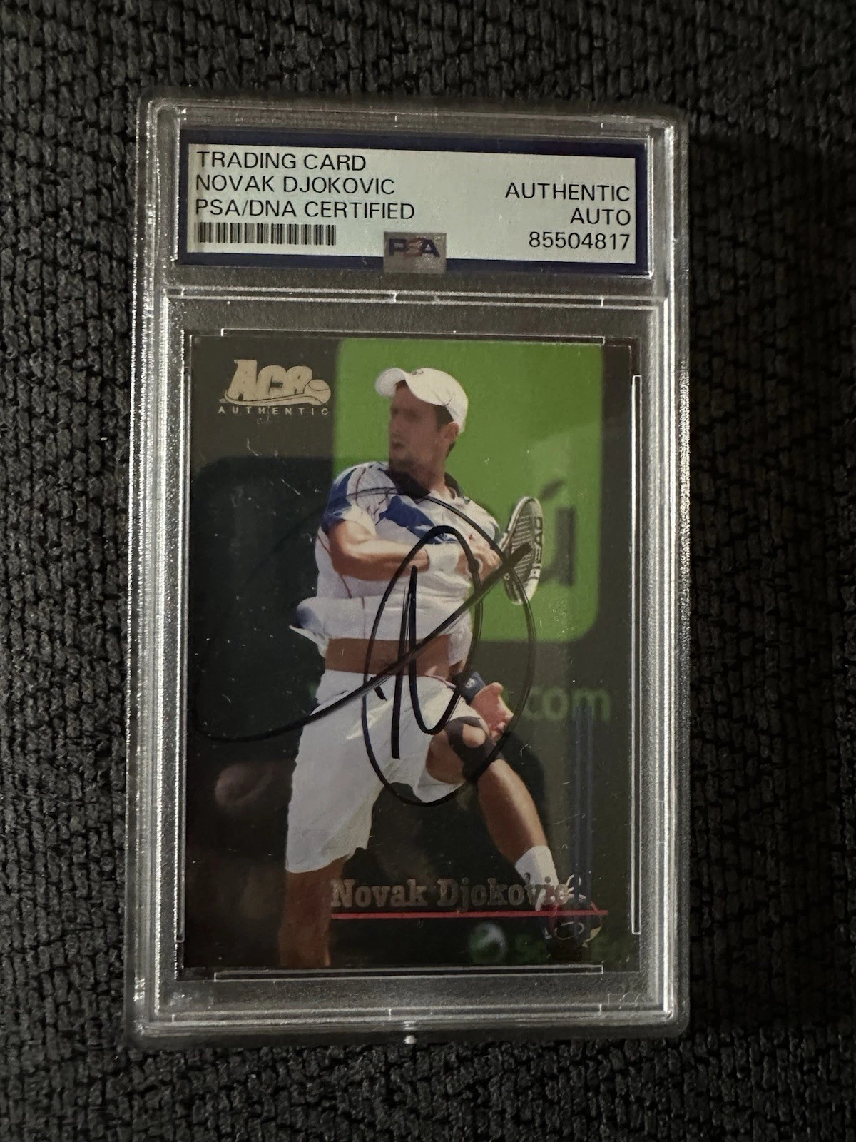 Novak Djokovic Signed 2011 Ace Tennis Trading Card #79 PSA /DNA Slab COA