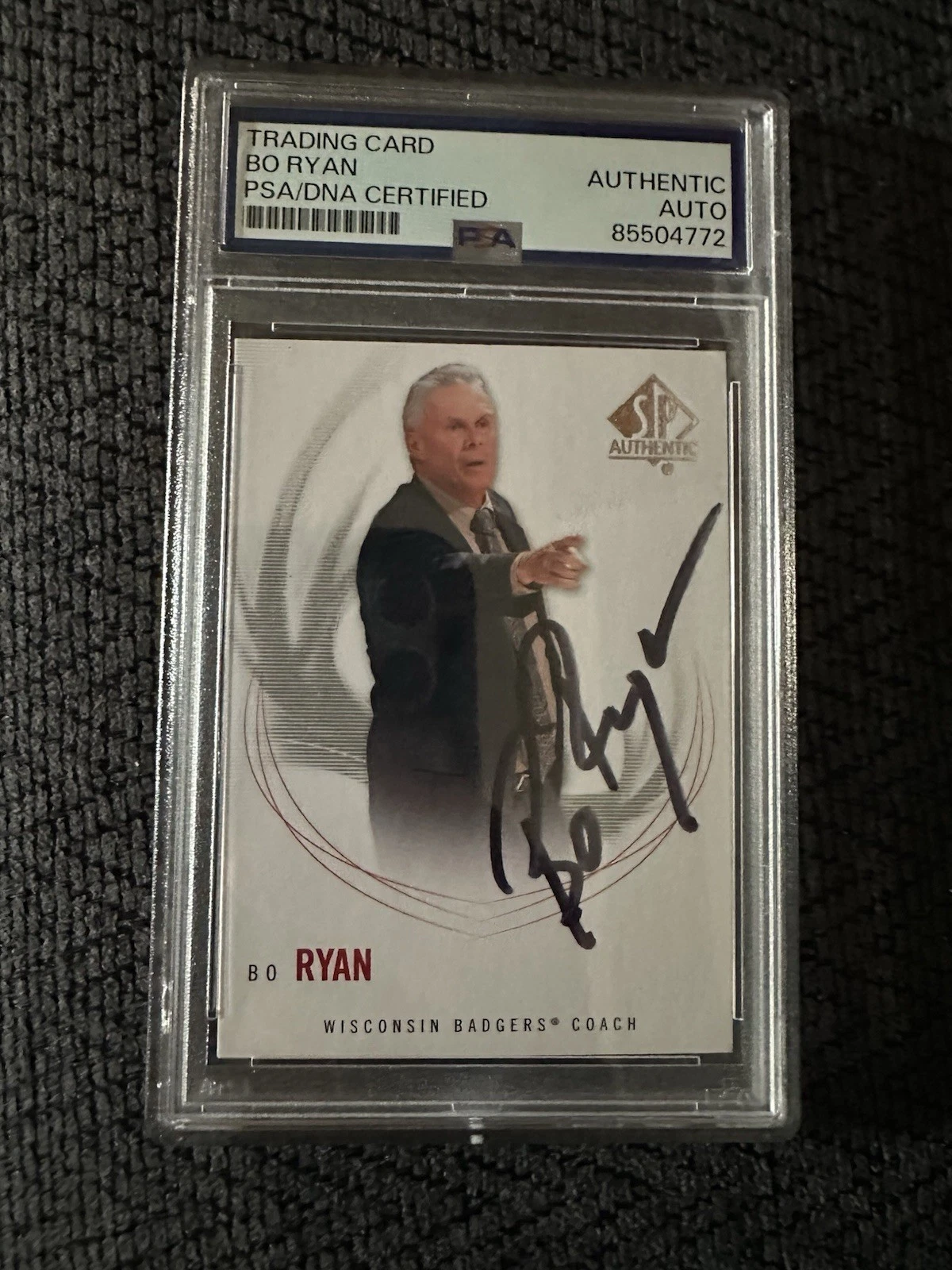 Bo Ryan Signed 2010 SP Aurhentic Trading Card #95 PSA /DNA Slab COA