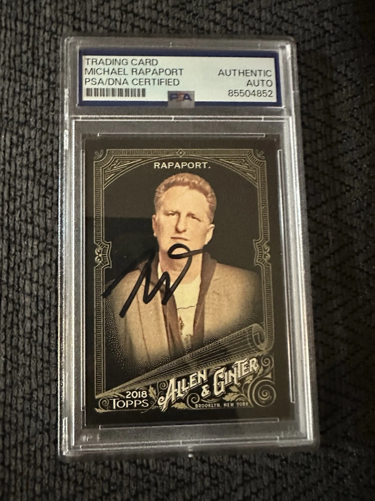 Michael Rapaport Signed 2018 Allen & Ginter Trading Card #139 PSA /DNA Slab COA