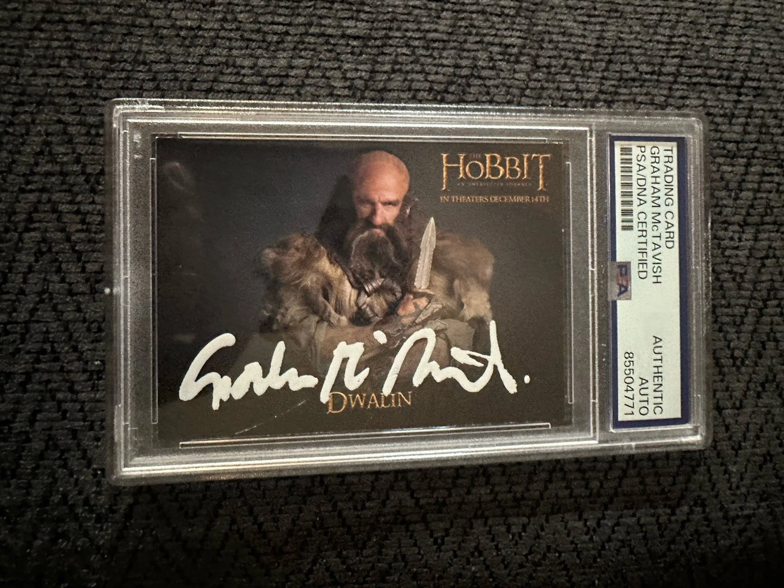 Graham Mctavish Signed 2022 The Hobbit Dwalin Trading Card PSA /DNA Slab COA
