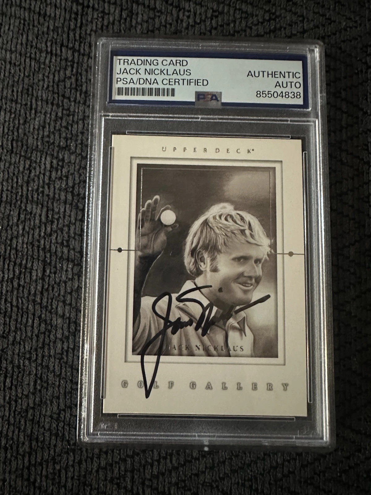 Jack Nicklaus Signed 2001 UD Golf Card #GG1 PSA /DNA Slab COA Autographed