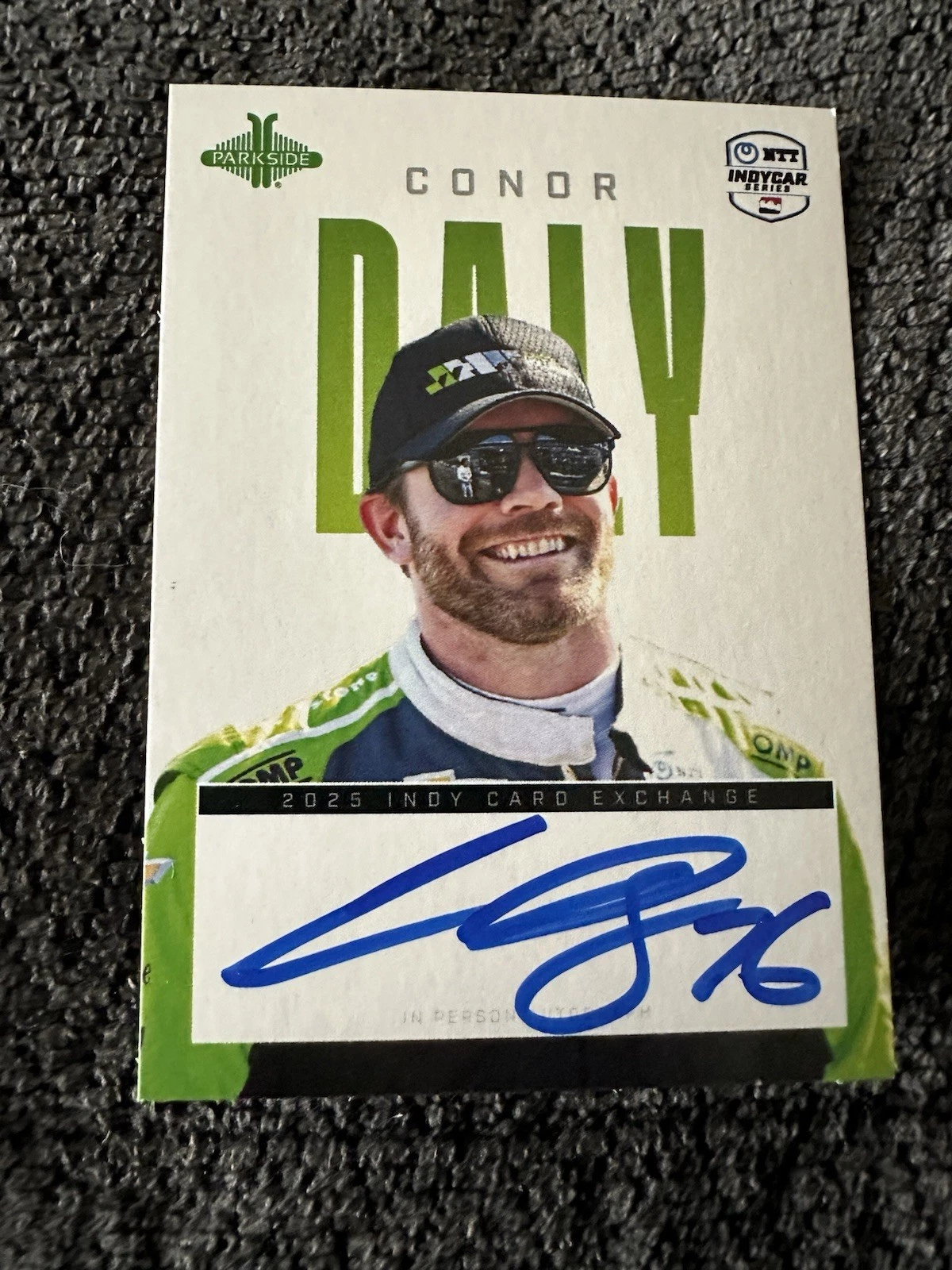 Conor Daly Signed Trading Parkside 2025 Indy Card Exchange Exclusive 500