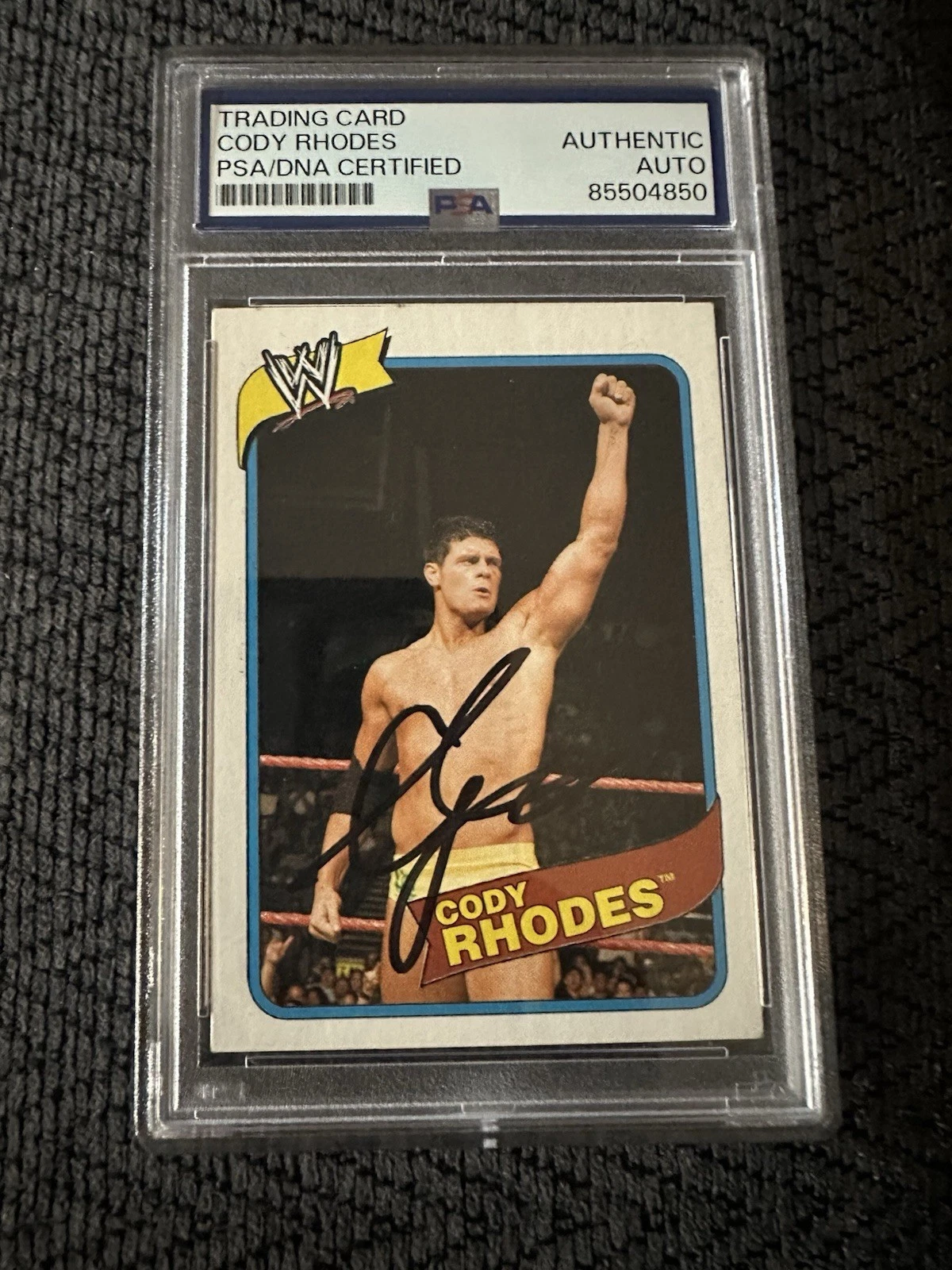 Cost Rhodes Signed 2007 Topps Heritage WWE Card #40 PSA /DNA Slab COA Rookie