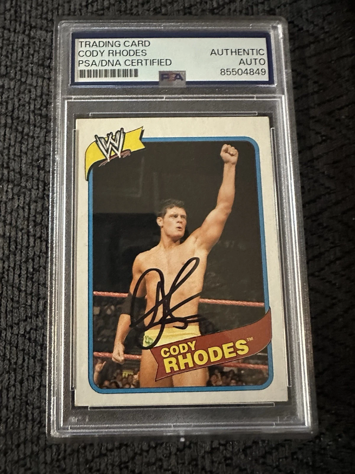 Cost Rhodes Signed 2007 Topps Heritage WWE Card #40 PSA /DNA Slab COA Rookie