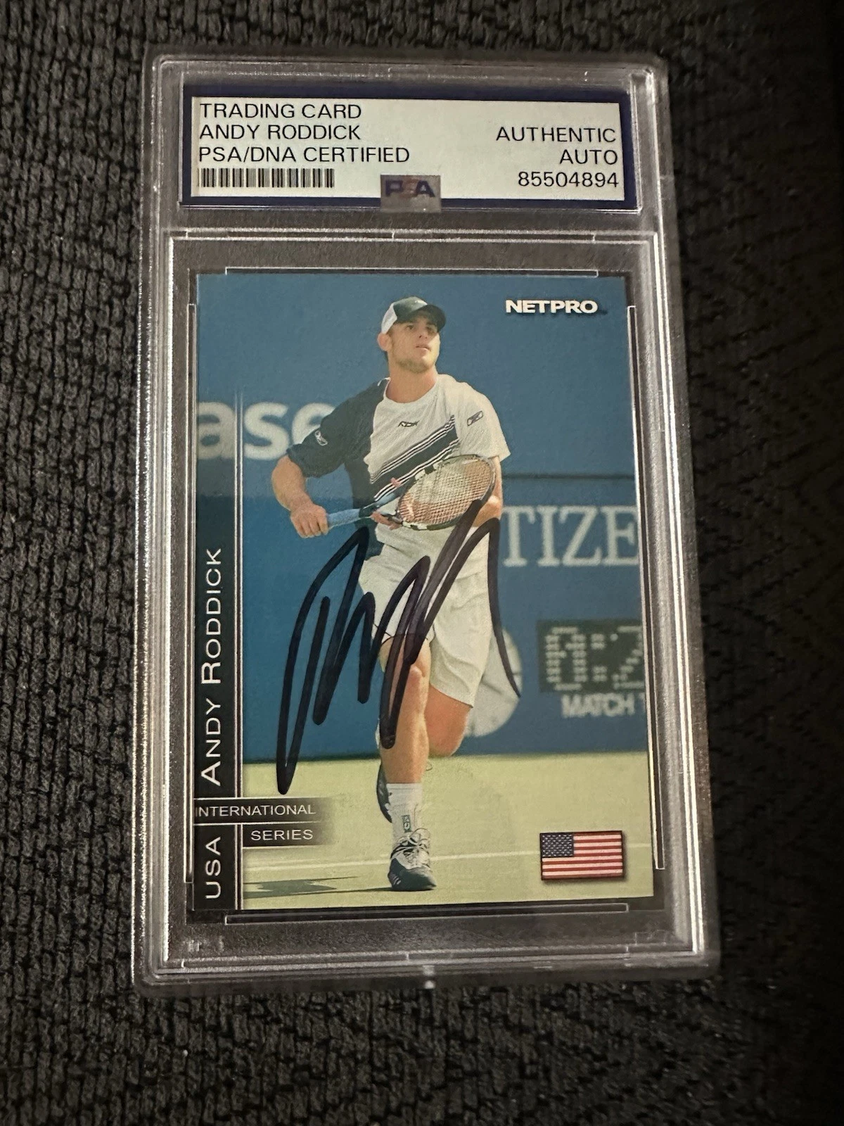 Andy Roddick Signed 2003 NetPro Tennis Card #03 PSA /DNA COA RC Rookie