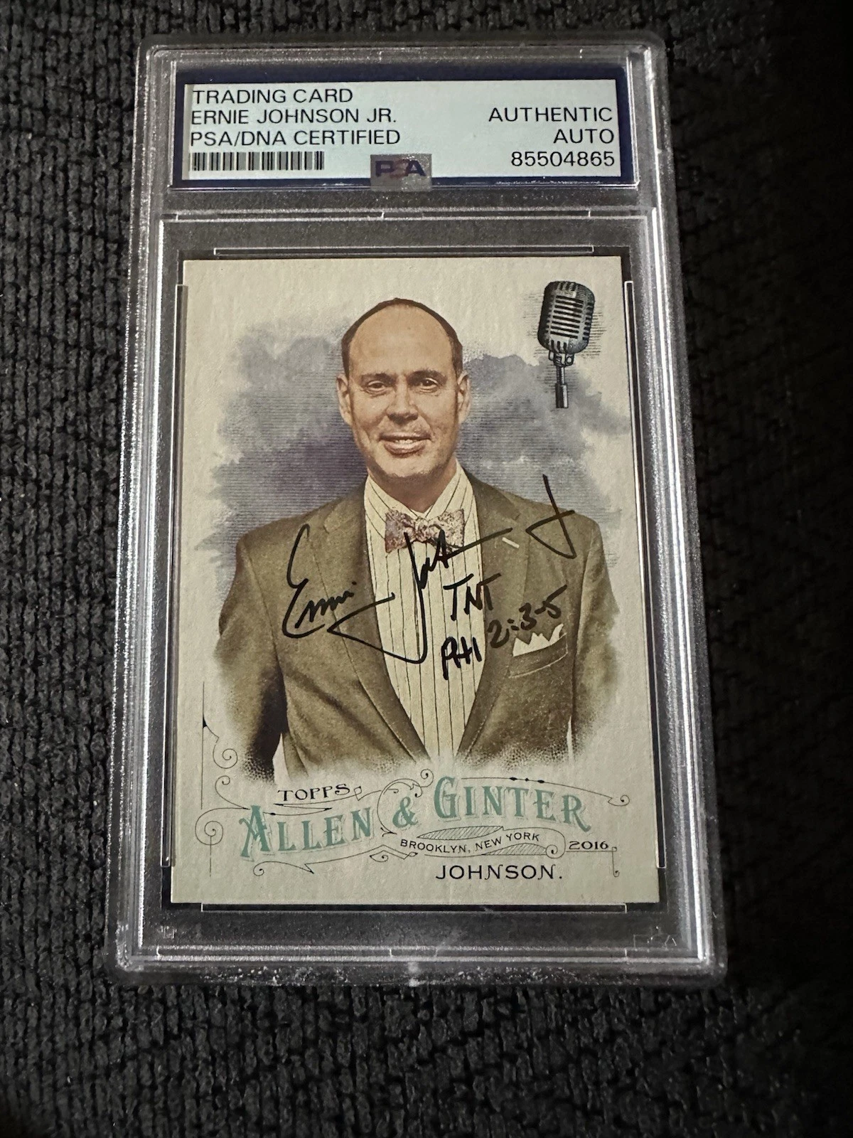 Ernie Johnson Signed 2016 Allen & Ginter #203 Card PSA /DNA Slab COA