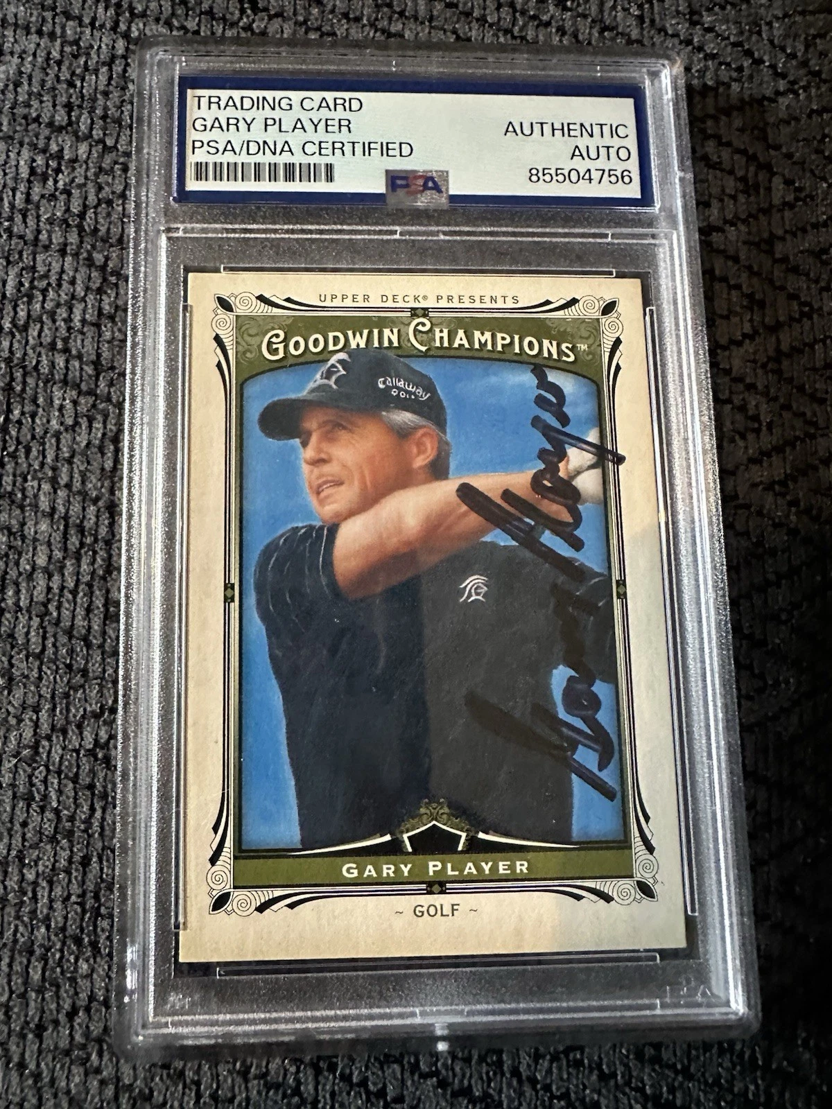 Gary Player Signed 2013 Goodwin Champions Golf #49 Card PSA /DNA Slab COA