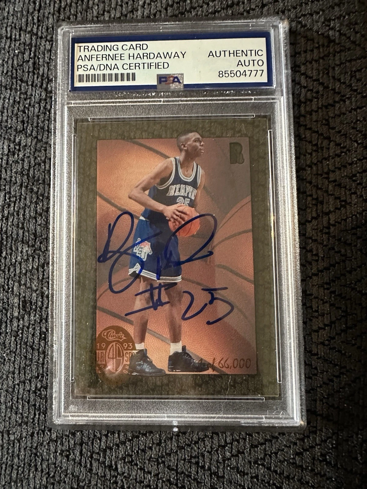 Anfernee Penny Hardaway Signed 1993 Classic Card #Nno PSA /DNA COA RC Rookie