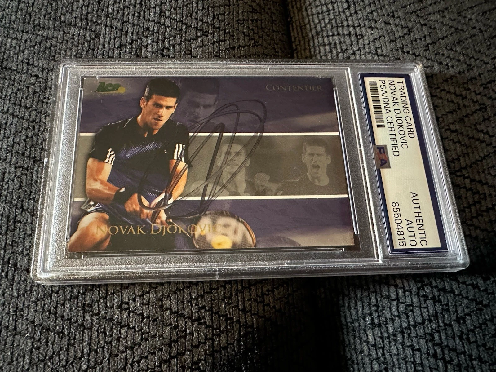 Novak Djokovic Signed 2008 Ace Card #C3 PSA /DNA Slab COA