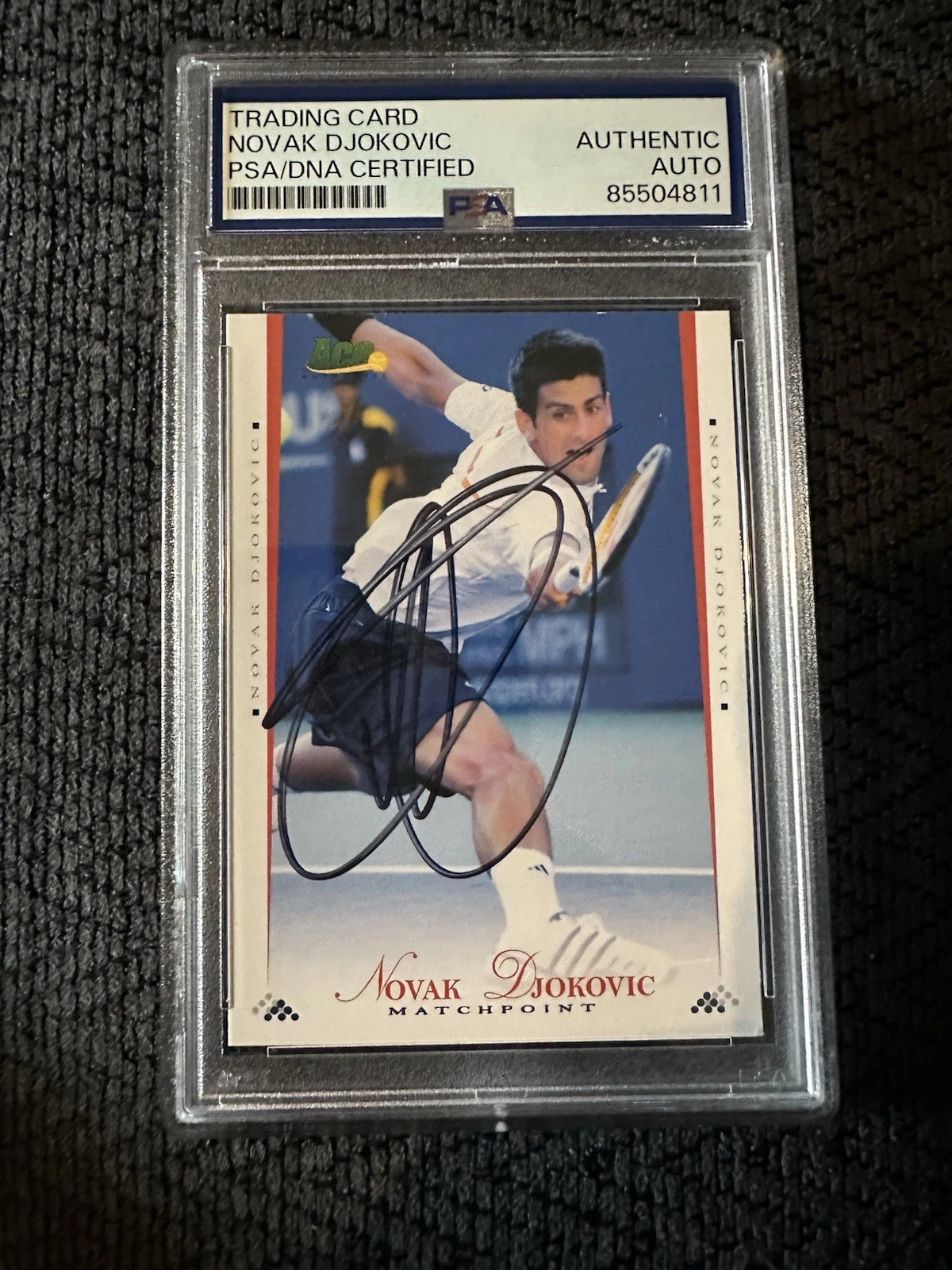 Novak Djokovic Signed 2008 Ace Card #3 PSA /DNA Slab COA