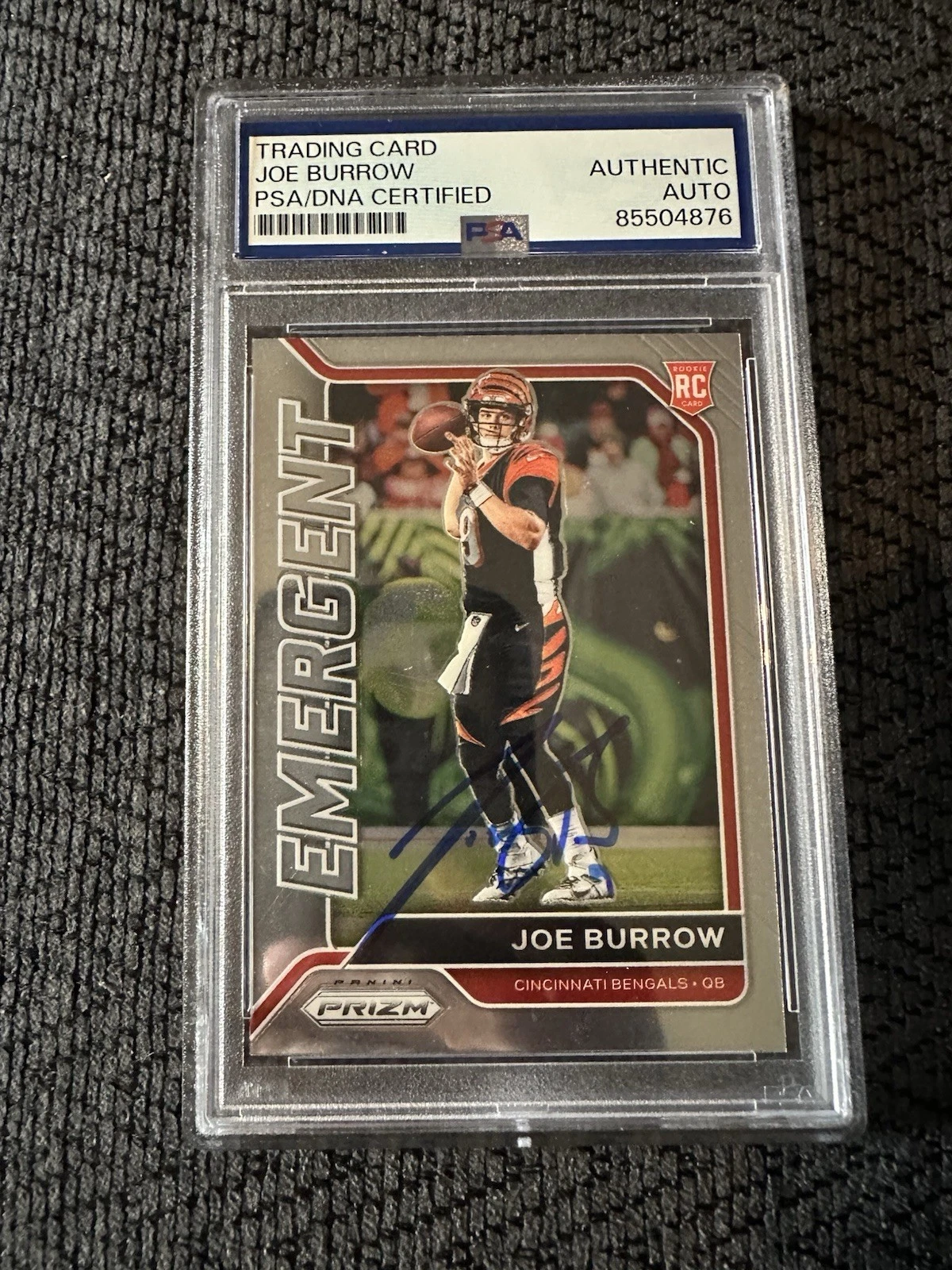 Joe Burrow Signed 2020 Panini Emergent Card #1 PSA /DNA Slab COA Rookie RC