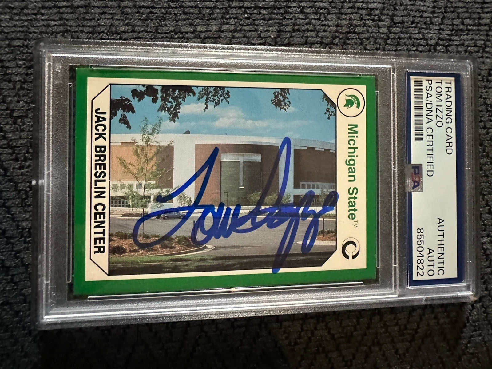 Tom Izzo Signed 1990 MSU Collegiate Collection #13 Card PSA /DNA RC Breslin Ctr