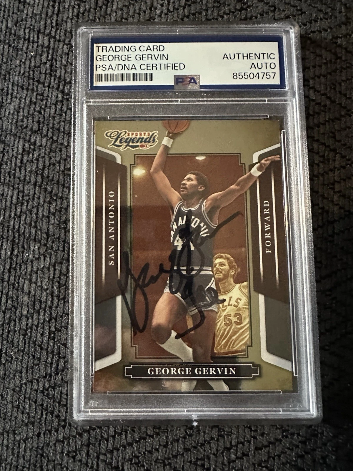 George Gervin Signed 2008 Donruss Sports Legends Card #134 PSA /DNA Slab COA