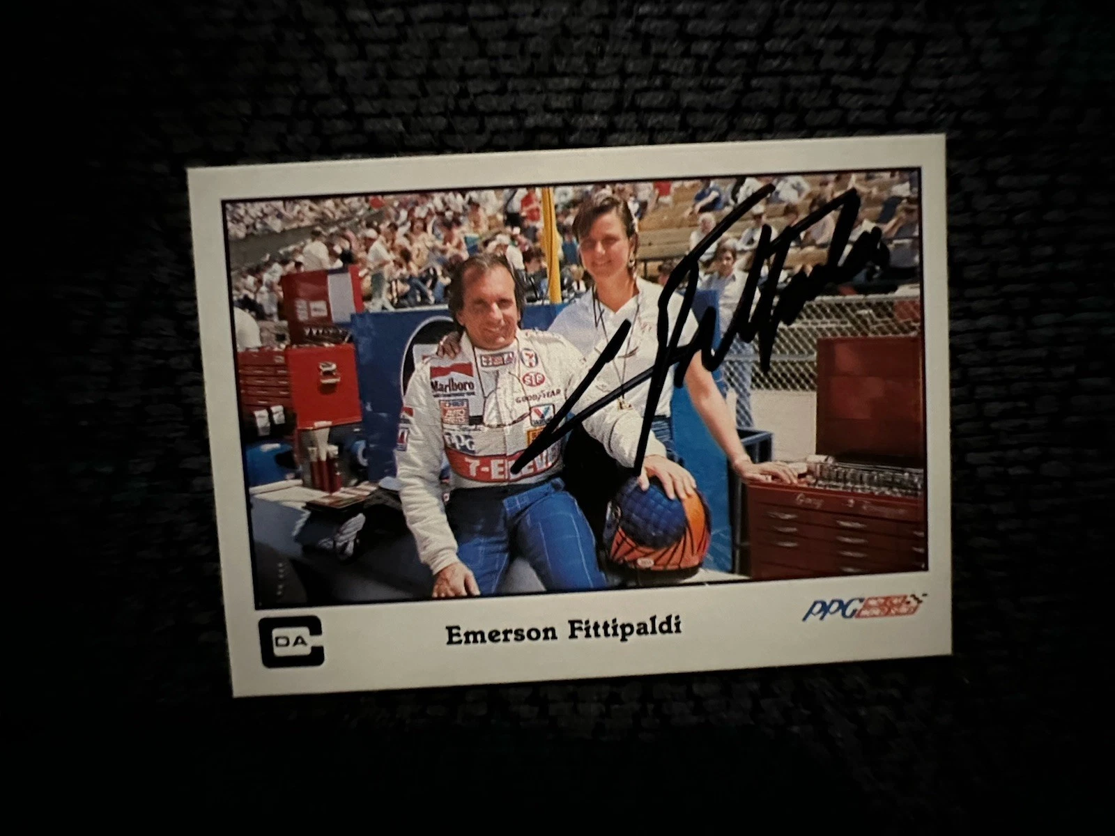 Signed Trading Card Indy Car Indianapolis 500 Emerson Fittipaldi