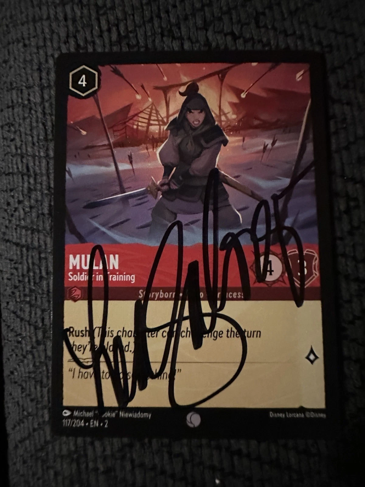 Lea Salonga Signed Trading Card Disney Mulan Autographed Princess