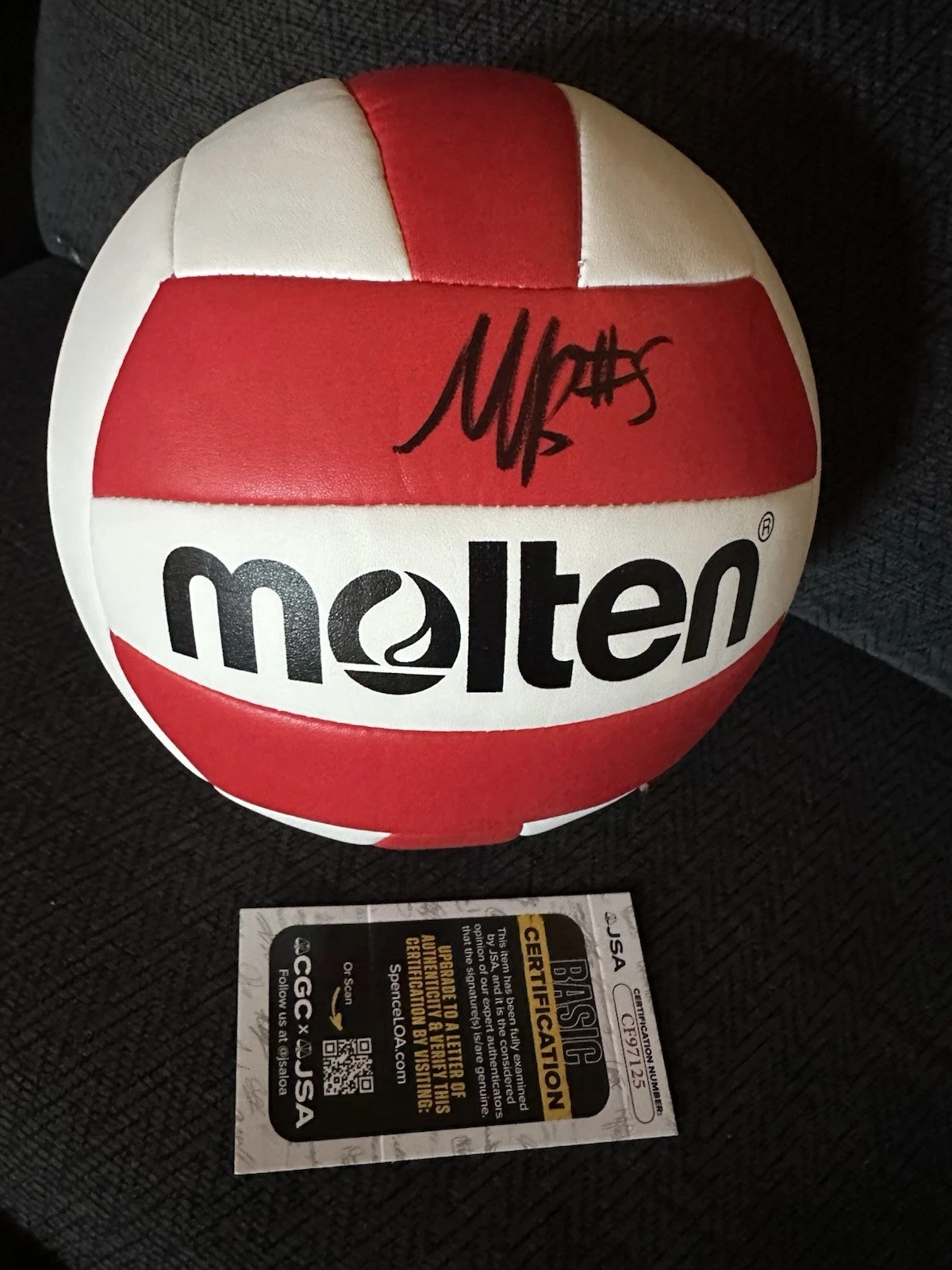 Merritt Beason Signed Volleyball JSA COA Authentication Nebraska Cornhuskers