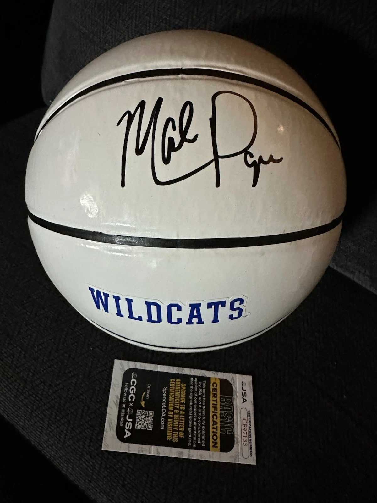 Mark Pope Signed Kentucky Wildcats Basketball JSA COA Authentication