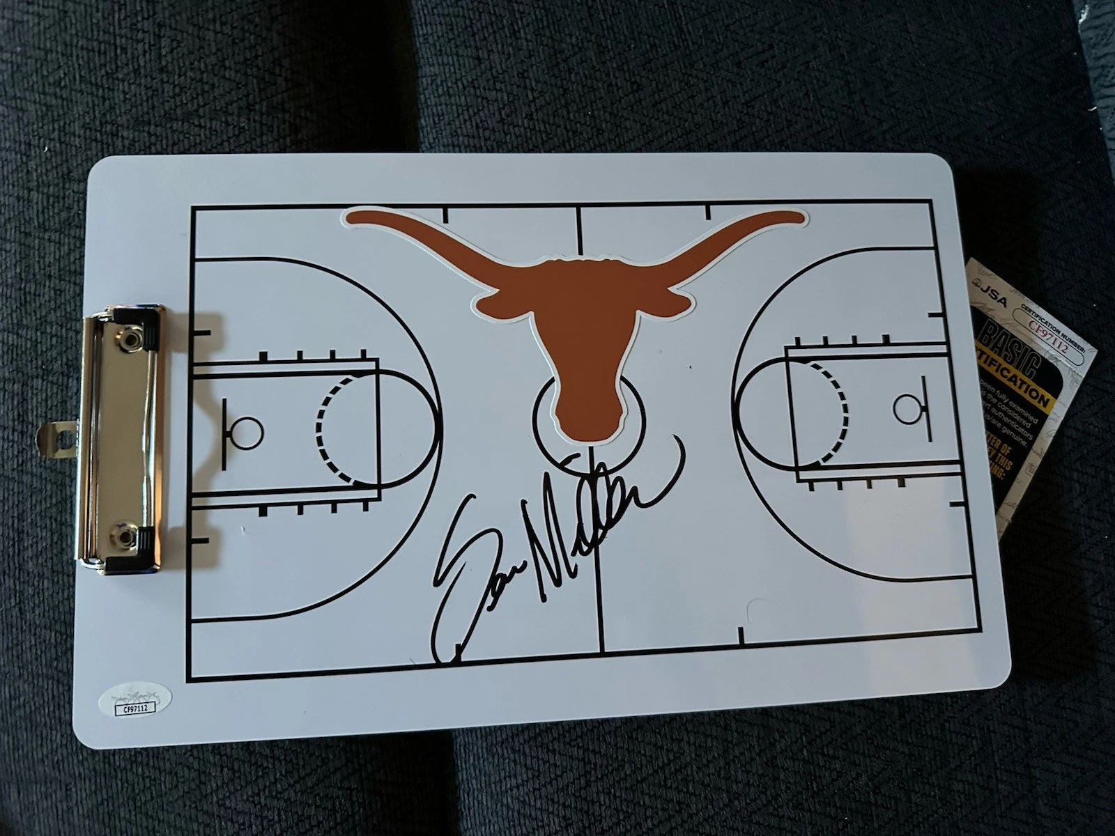 Coach Sean Miller Signed Clip Board JSA Authentication COA Texas Longhorns