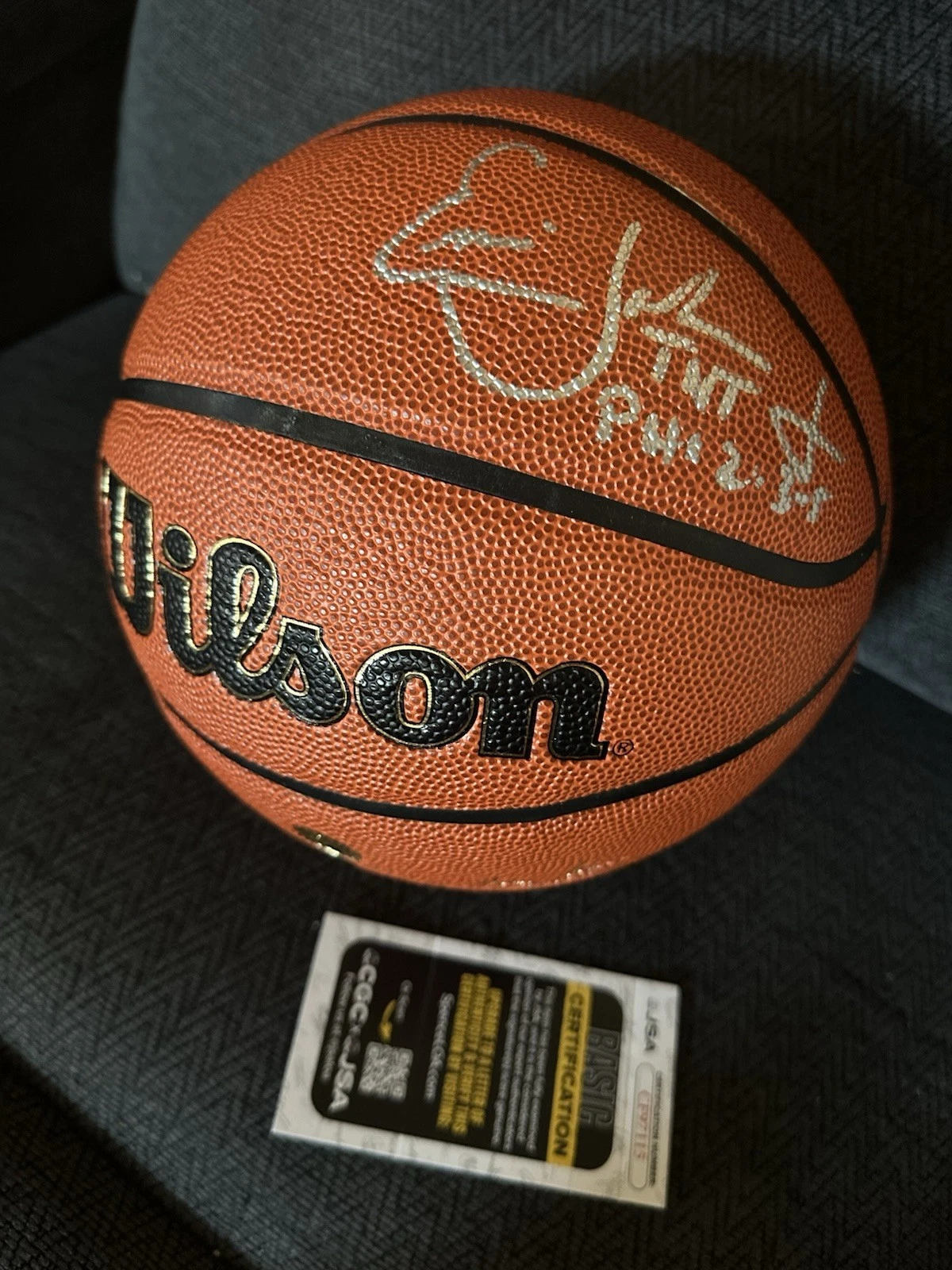 Announcer Ernie Johnson Signed Basketball Autographed JSA COA Authentication TNT