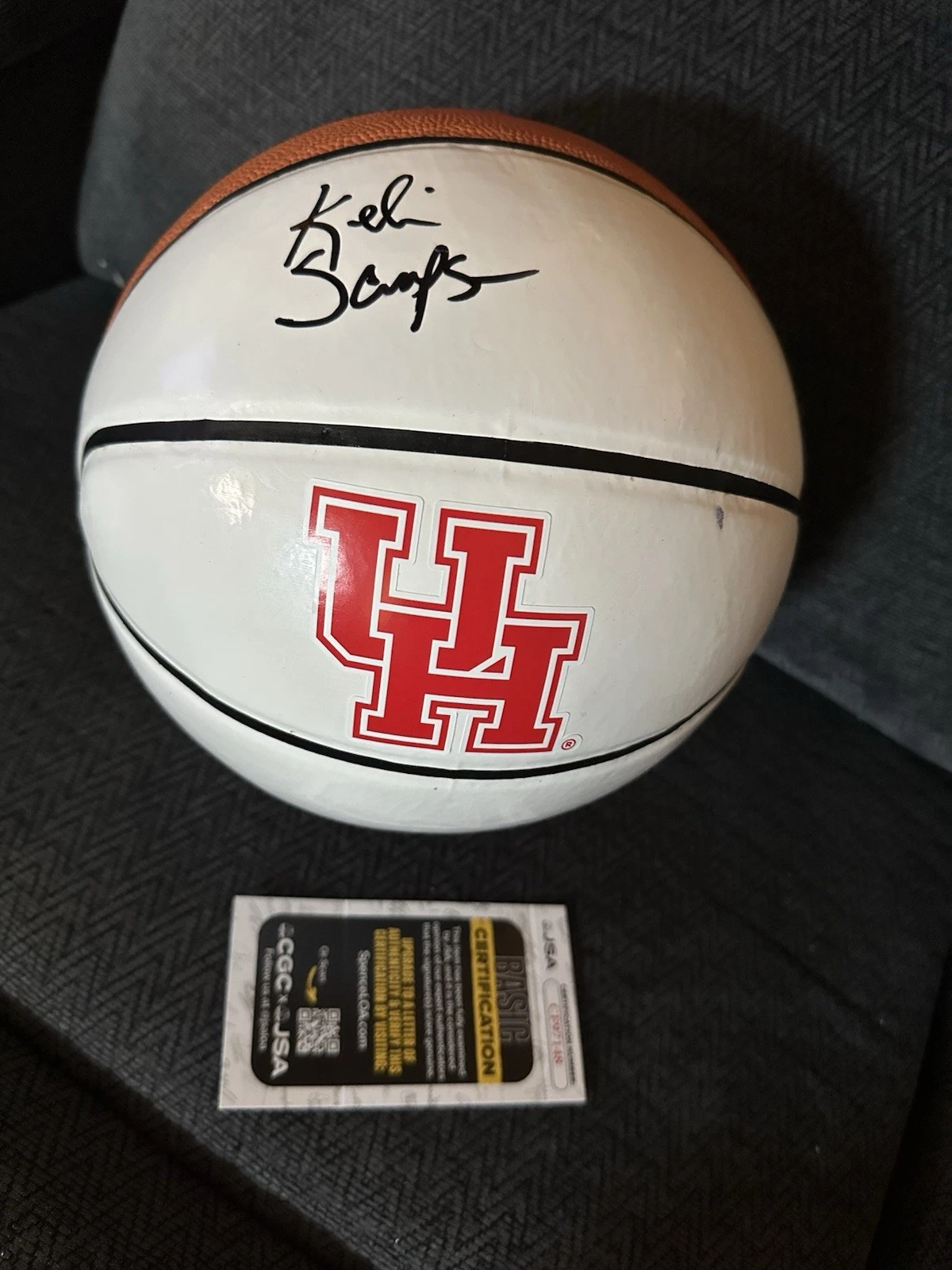 Kelvin Sampson Signed Basketball JSA COA Authentication Houston Cougars
