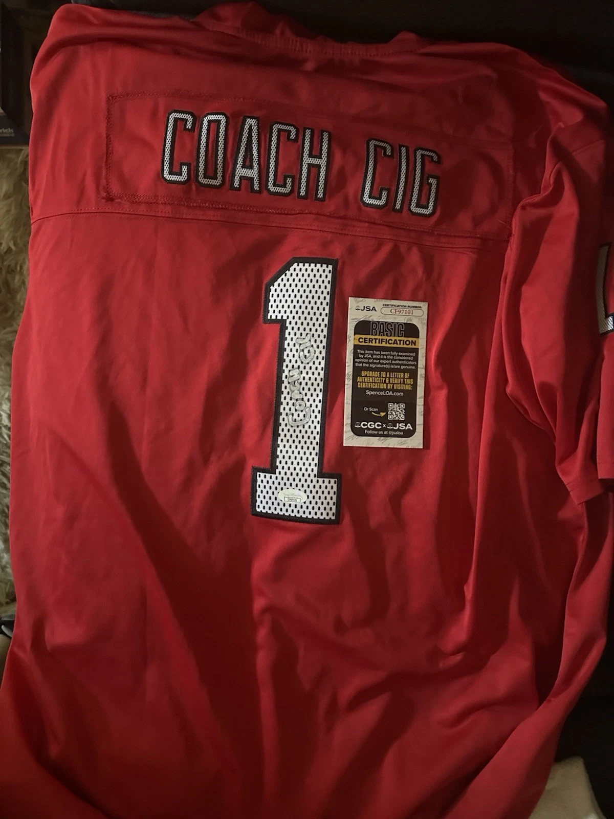 Curt Cignetti SIGNED Indiana Hoosiers Jersey Stitched XL JSA Authenticated COA