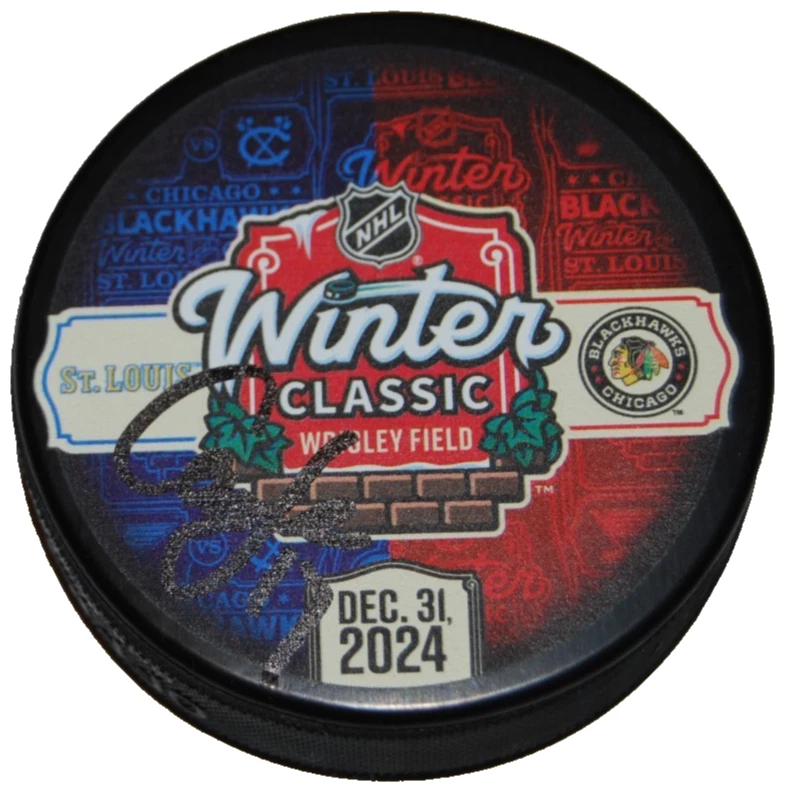 CAM FOWLER signed (ST LOUIS BLUES) 2025 Winter Classic puck BECKETT BR25941