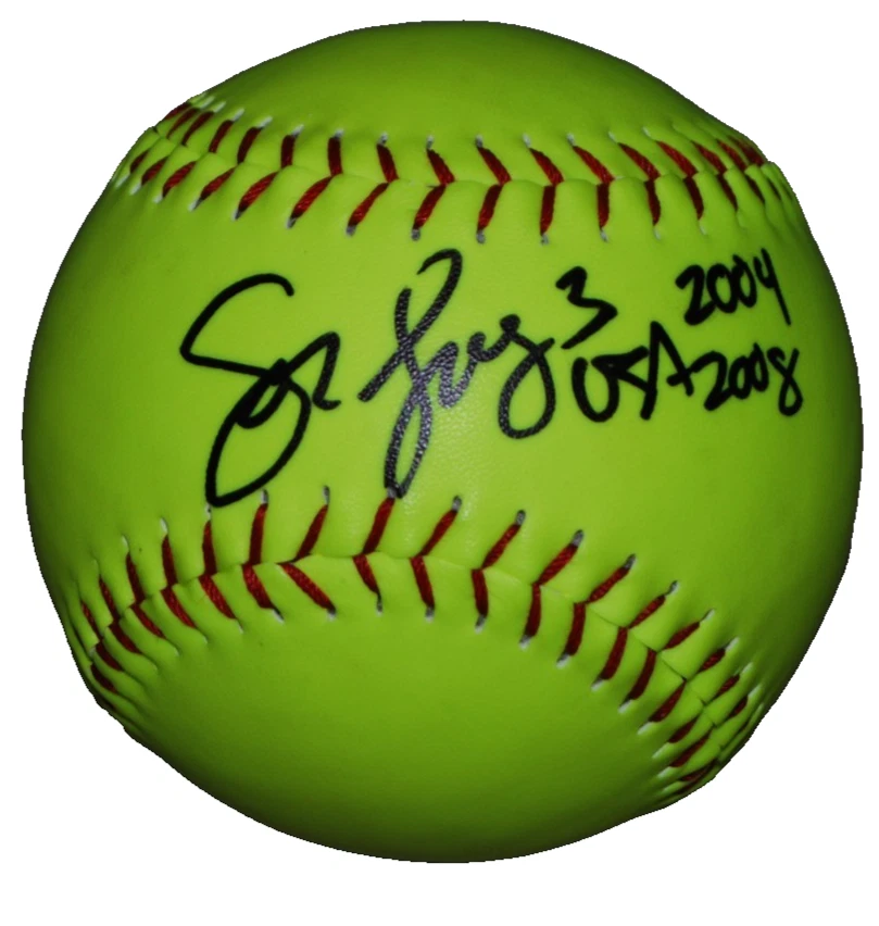 LOVIEANNE JUNG signed (USA SOFTBALL) 2X Olympian Softball BECKETT BAS BT78217