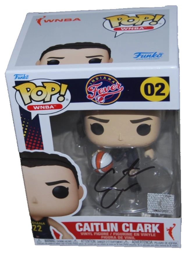 CAITLIN CLARK signed (INDIANA FEVER) WNBA #02 Funko Pop BECKETT BAS AE38123