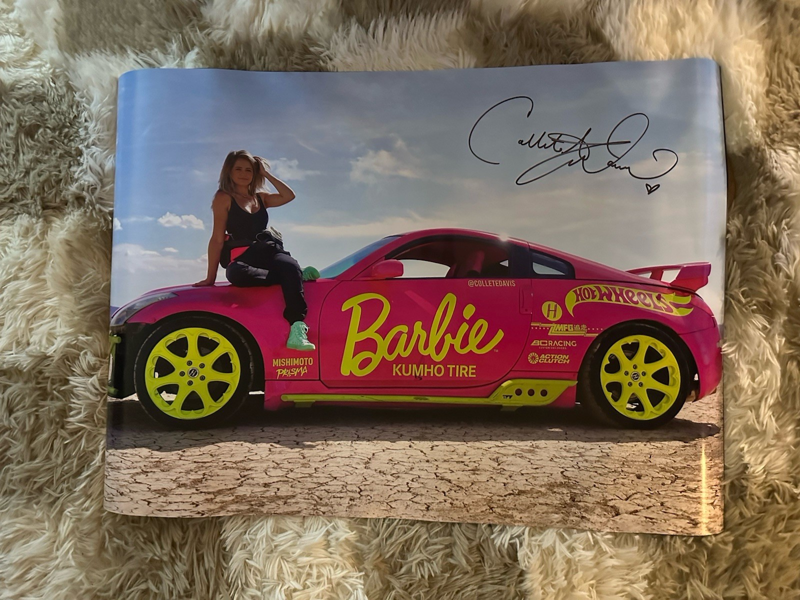 Motorsports Racing Monster Trucks Drift Stunt Driver Collete Davis Signed Poster