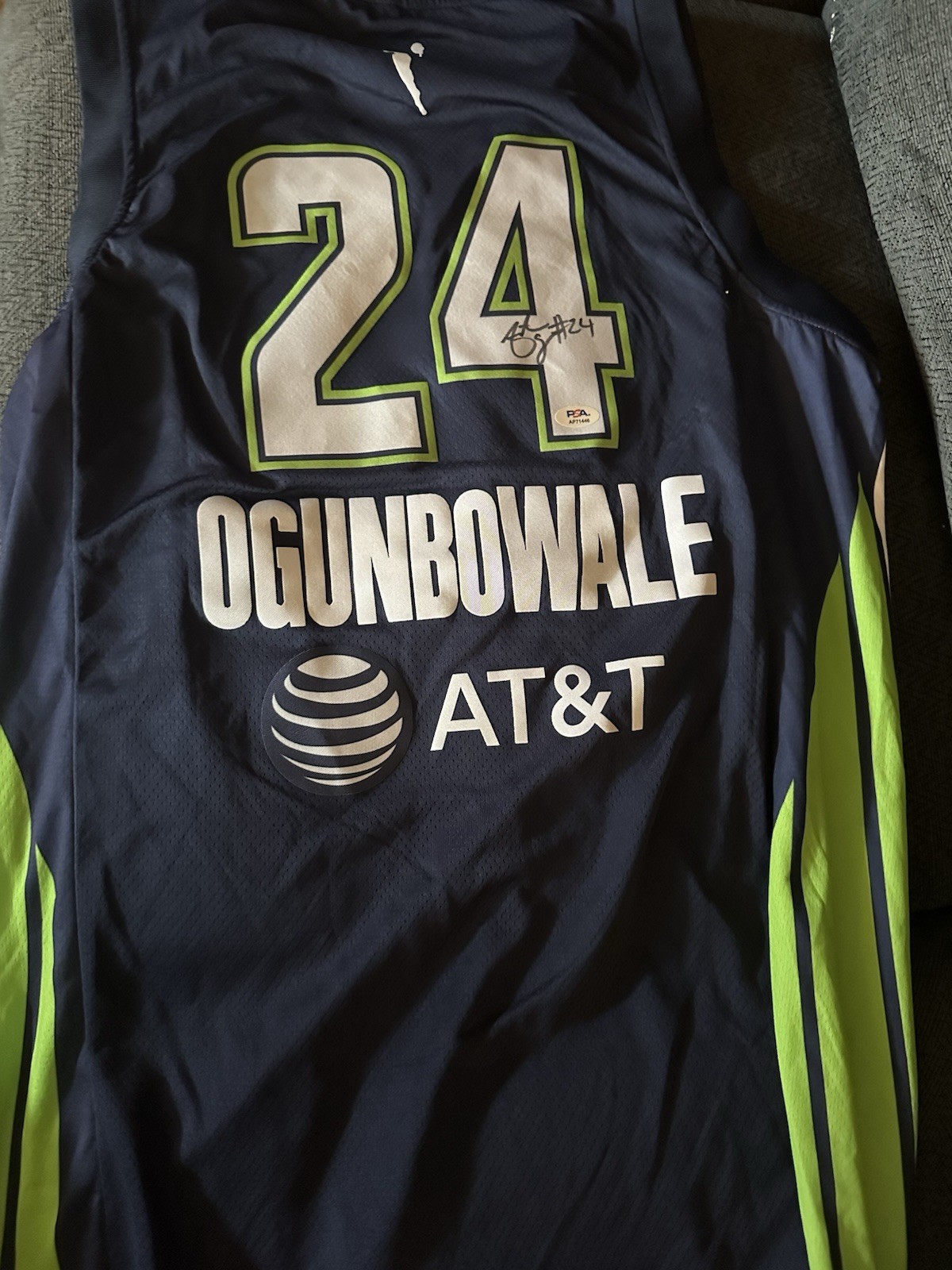 Arike Ogunbowale SIGNED Dallas Wings Stitched Jersey PSA Authenticated XL