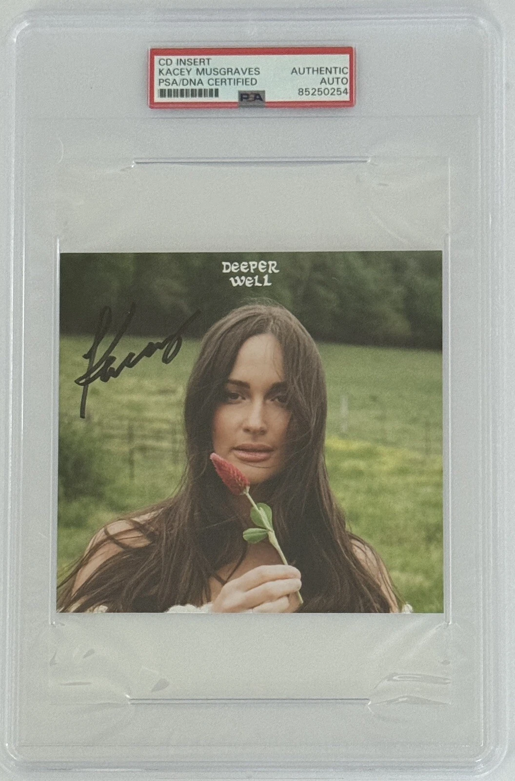 KACEY MUSGRAVES SIGNED DEEPER WELL CD COVER ART CARD PSA DNA CERTIFIED AUTOGRAPH
