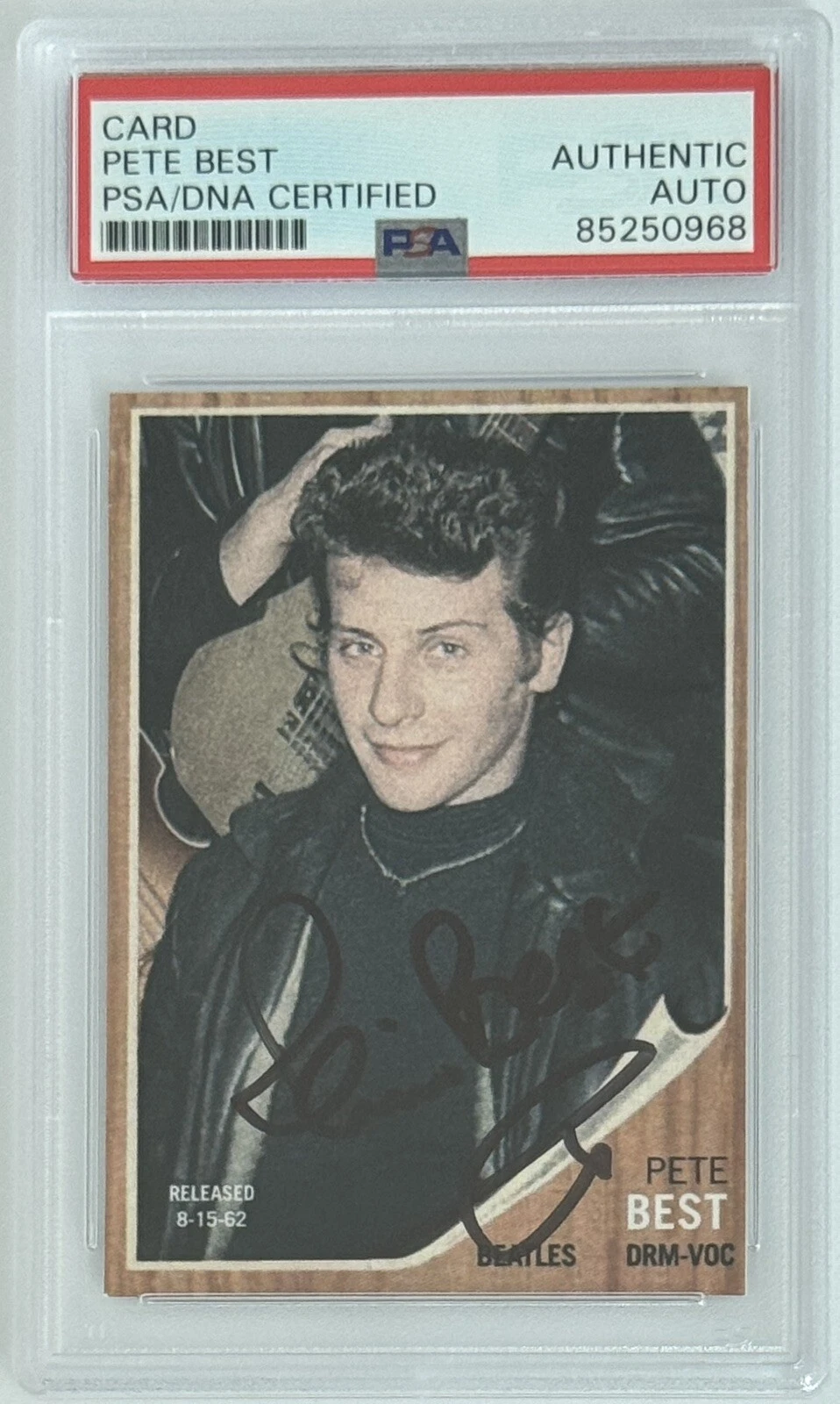 Pete Best The Beatles Drummer Before Ringo Signed Trading Card PSA DNA COA