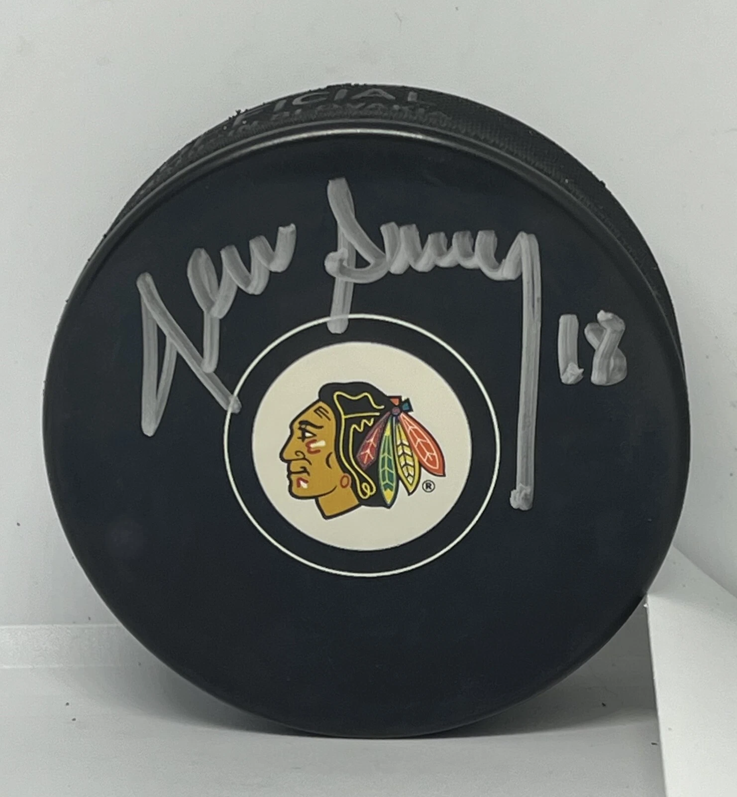Denis Savard signed Chicago Blackhawks Puck autographed Hawks #1