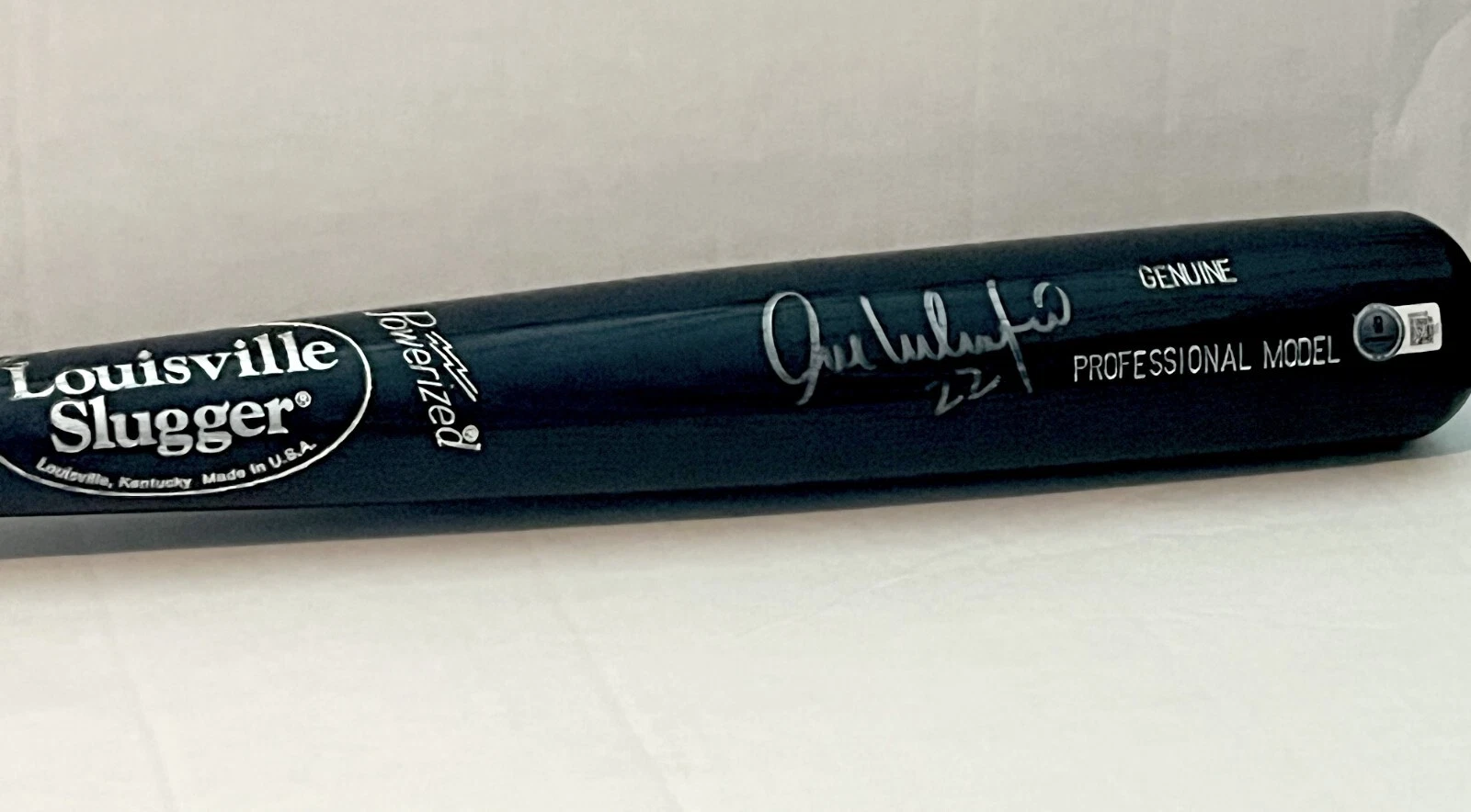Jose Valentin White Sox signed F/S Black Louisville Slugger Bat Beckett COA