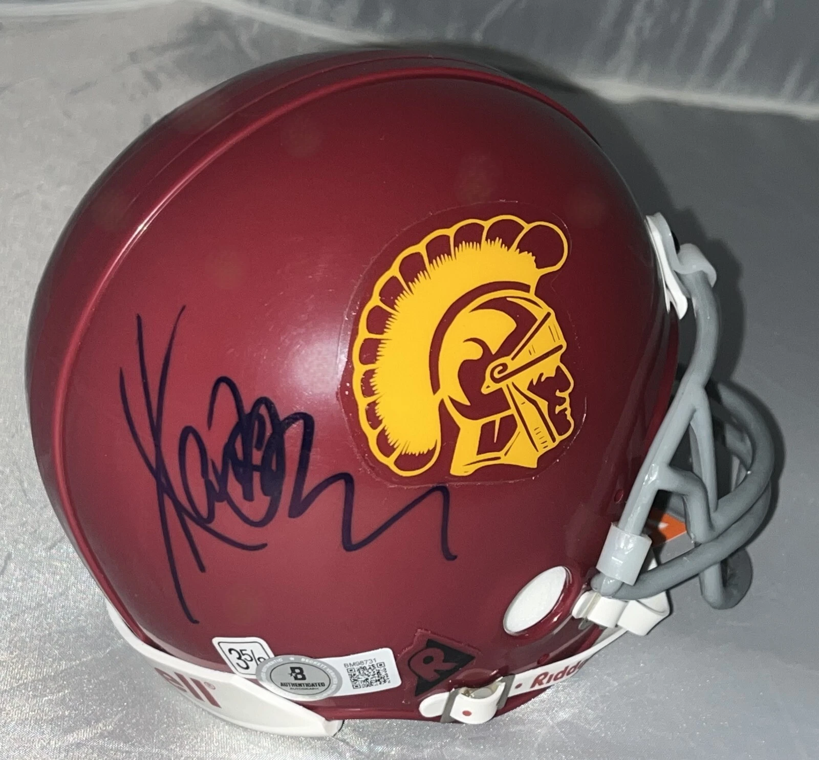 Marcus Allen signed USC Trojans mini helmet autographed Beckett