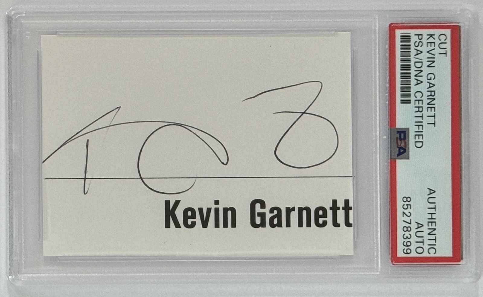 SIGNED Kevin Garnett Cut Signature PSA DNA COA AUTOGRAPHED Boston Celtics HOF
