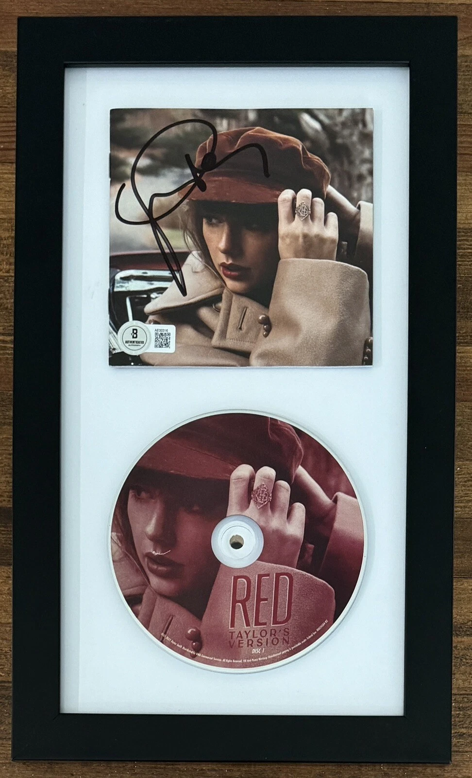 FRAMED TAYLOR SWIFT Red Signed Autographed CD Cover Book BAS Beckett Certified