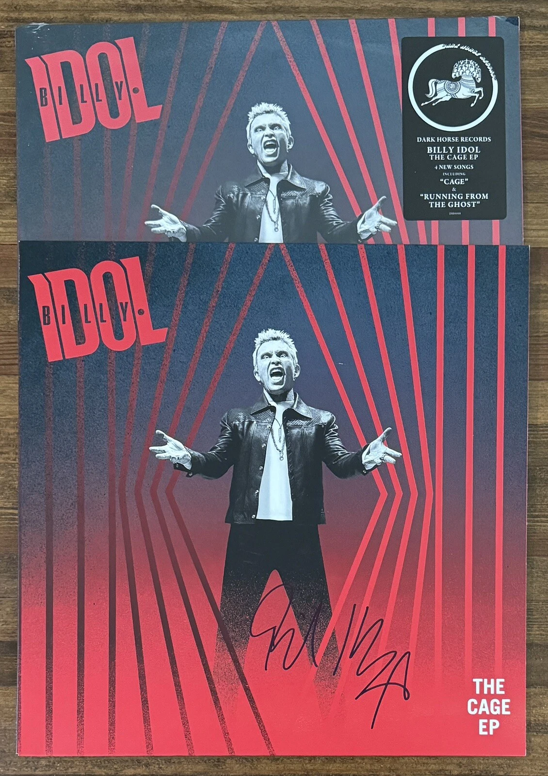 Billy Idol SIGNED Cage EP Vinyl LP Cover Autographed Beckett BAS COA & Sealed