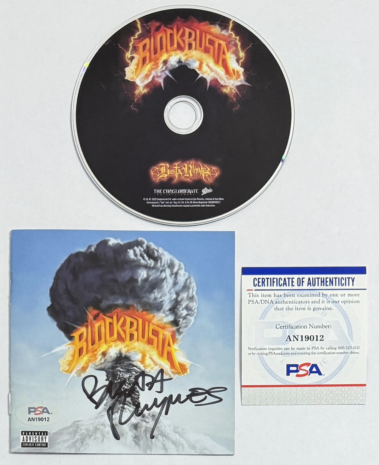 Busta Rhymes Blockbusta CD & Signed Autographed CD Cover Book PSA DNA Certified