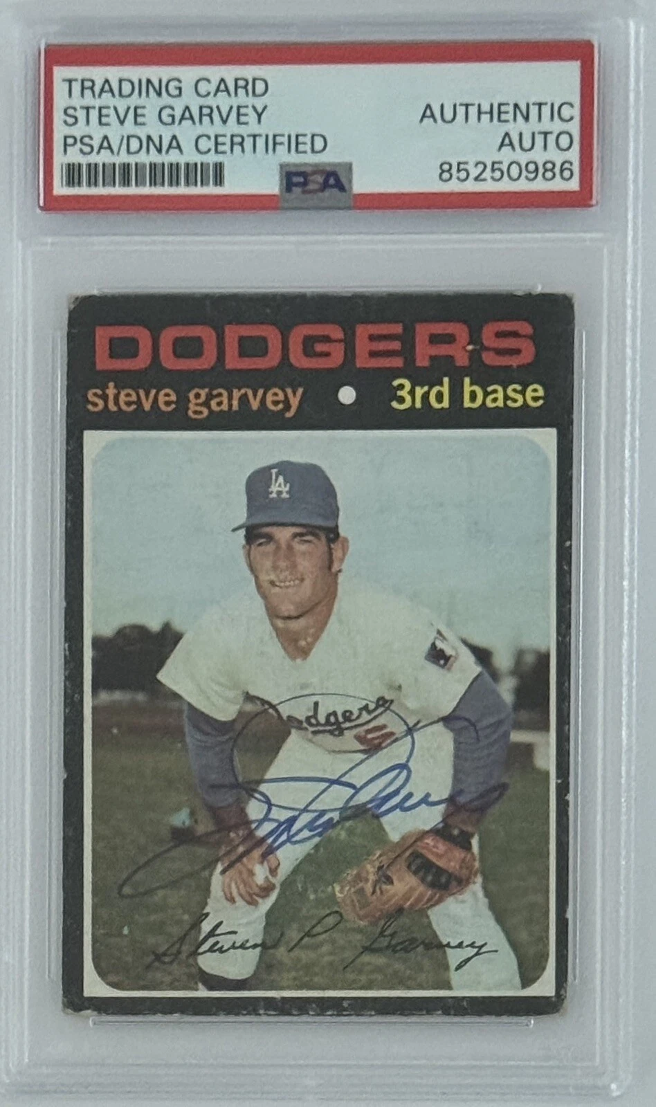 1971 71 Topps Steve Garvey Signed RC Rookie Card PSA DNA COA Autographed RC HOF