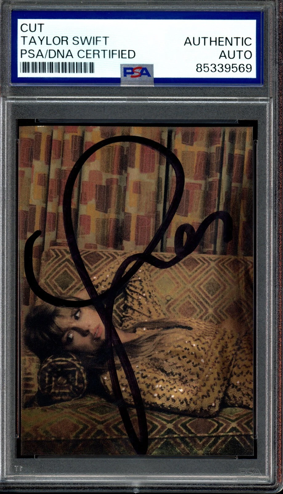 TAYLOR SWIFT Midnights Blood Moon Signed Autograph Cut Signature PSA DNA COA