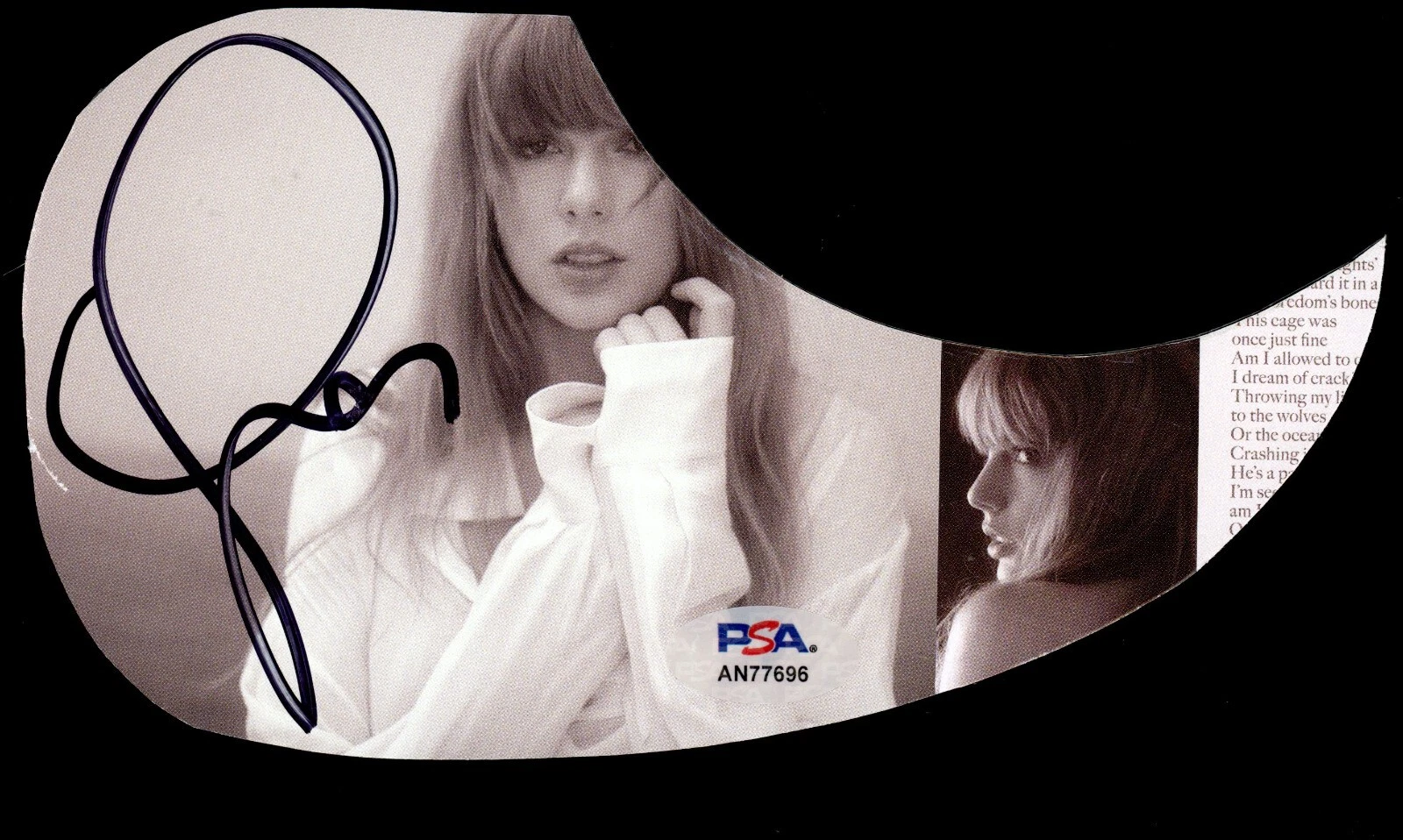 TAYLOR SWIFT SIGNED GUITAR PICK GUARD PSA DNA COA AUTOGRAPHED AMAZING PICKGUARD