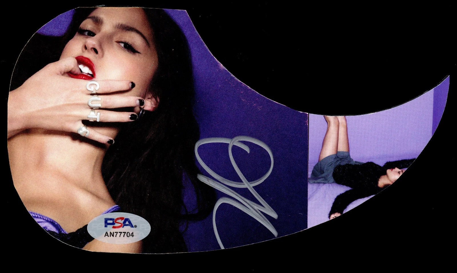 OLIVIA RODRIGO SIGNED GUITAR PICK GUARD PSA DNA COA AUTOGRAPHED PICKGUARD SEXY