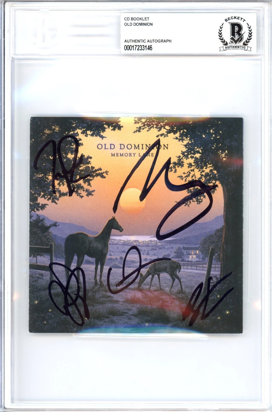 ENTIRE BAND SIGNED Memory Lane Old Dominion AUTOGRAPHED CD Cover BAS Beckett COA